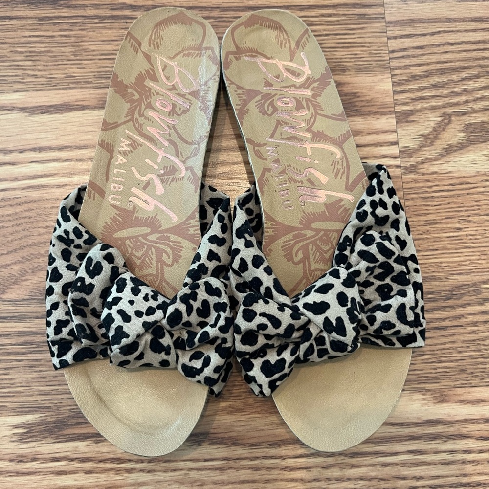 Blowfish Women's Sandals with Leopard Bow